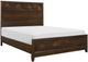 Mazin Furniture Aziel Walnut Queen Panel Bed-0