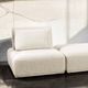 Furniture of America® Stavanger Beige 2-Seater with Square Ottoman-2