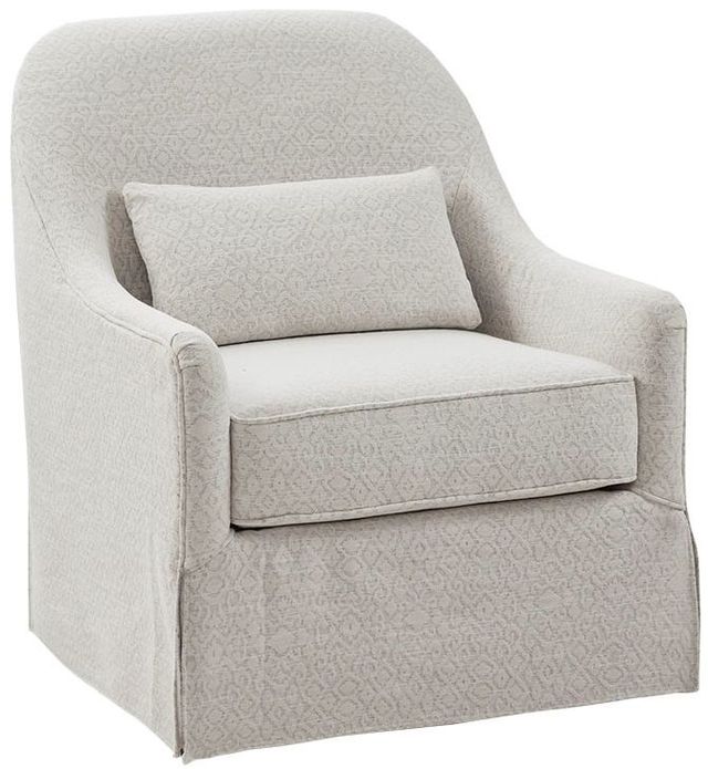 Olliix by Madison Park Ivory/Black Theo Swivel Glider Chair-2