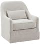 Olliix by Madison Park Ivory/Black Theo Swivel Glider Chair-2