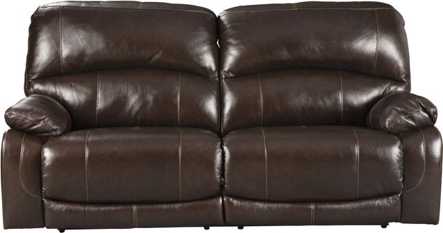 Signature Design by Ashley® Hallstrung Chocolate Reclining Power Sofa-1