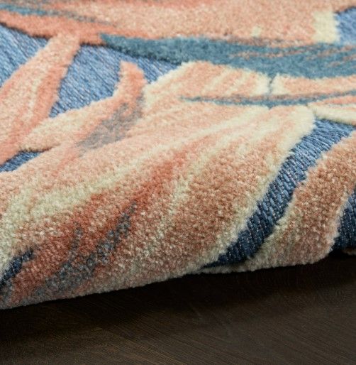 Nourison Home™ Aloha Blue Rose 5'x8' Style 2 Area Rug-3