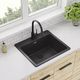 Elkay Quartz Classic® Black 25" x 22'' Single Bowl Drop-In Sink-2