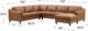 Hydeline® Bella 4-Piece Cognac Brown Right-Arm Facing Sectional-1