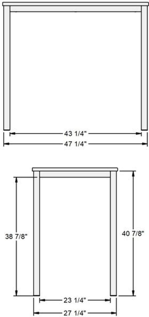 Amisco Customizable Harrison Solid Ash Bar Table-1