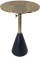 A & B Home Gold Croco Design Accent Table with Black Pedestal Base-0