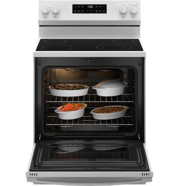 GE® 400 Series 30" White Freestanding Electric Range-4