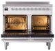 Ilve® Nostalgie II Noblesse 40'' White Pro Style Induction Range with Chrome Trim-2