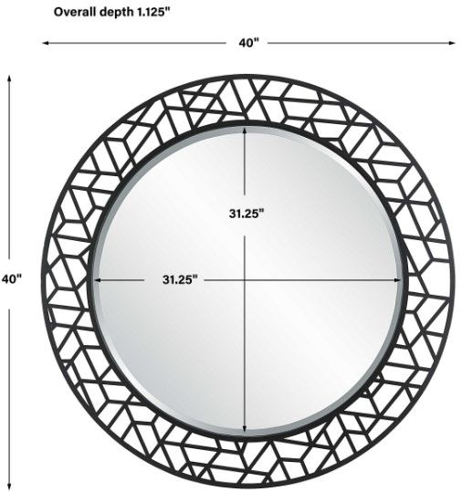 Uttermost® Mosaic Satin Black Mirror-2