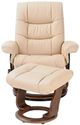 BenchMaster Trend Line Rosa Khaki Chair and Ottoman Set-1