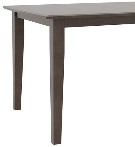 Country View Woodworking Customizable Aspen Hickory Top Dining Table with 1-Leaf and Brown Maple Base-1