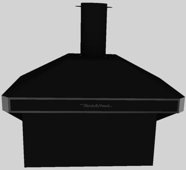 Vent-A-Hood® A Series 48" Black Retro Style Wall Mounted Range Hood