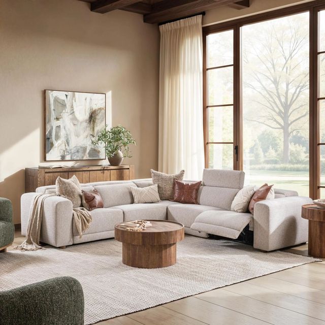 Classic Home Knoxville 5-Piece Gray Power Reclining Sectional Set-1