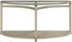 Hammary® Solstice Glass Top Demilune Sofa Table with Soft Beige Base-2