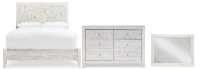 Signature Design by Ashley® Paxberry 3-Piece Whitewash Queen Panel Bed Set-0