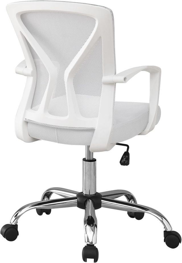 Monarch Specialties Inc. Chrome/White Office Chair-1