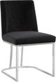 Meridian Furniture Heidi Black/Chrome Velvet Dining Chair-0