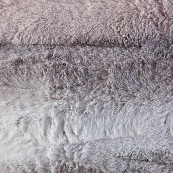 Olliix by Madison Park Zuri Blush/Grey Faux Fur Square Pillow-1