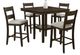 Crown Mark Lester 5-Piece Brown/White Counter Dining Set-0
