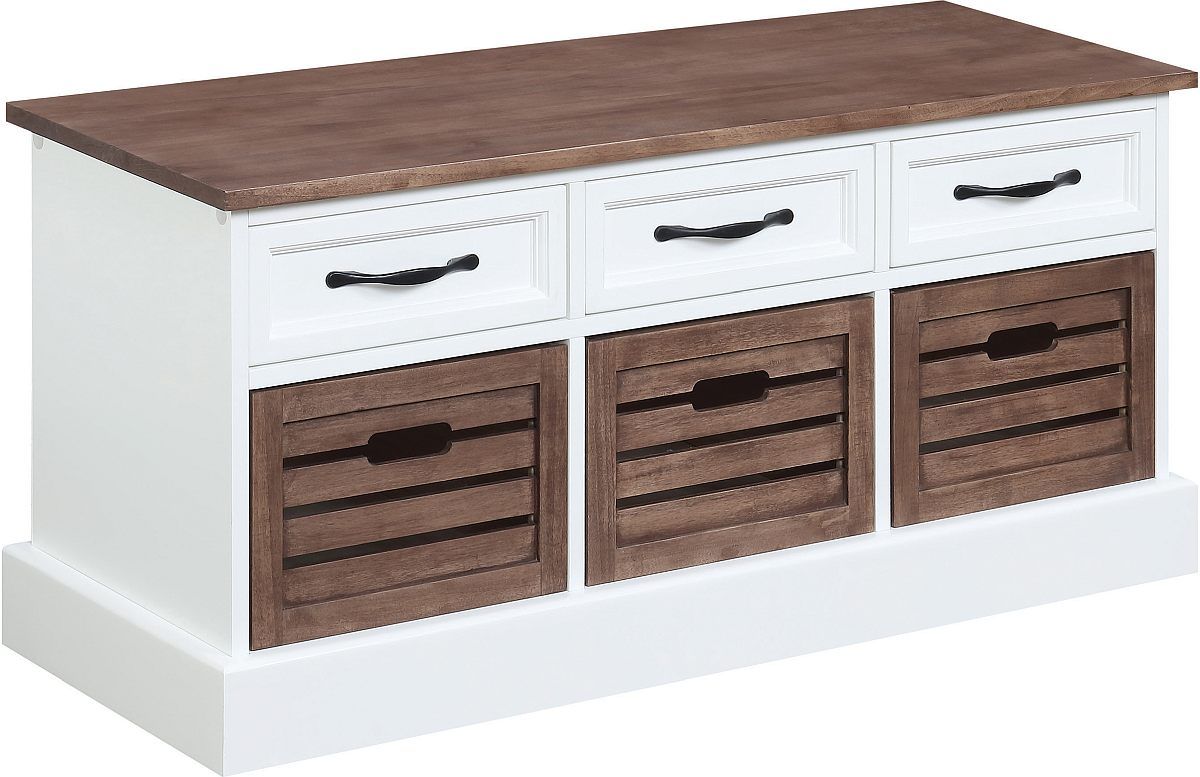 Coaster® Alma Weathered Brown/White Storage Bench