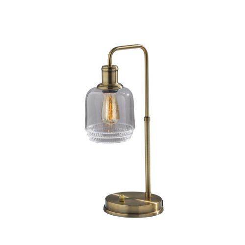 Adesso® Barnett Antique Brass Cylinder Table Lamp-0