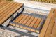 Furniture of America® Mackay Natural Teak Wood Outdoor Patio Dining Table with Gunmetal Base-2