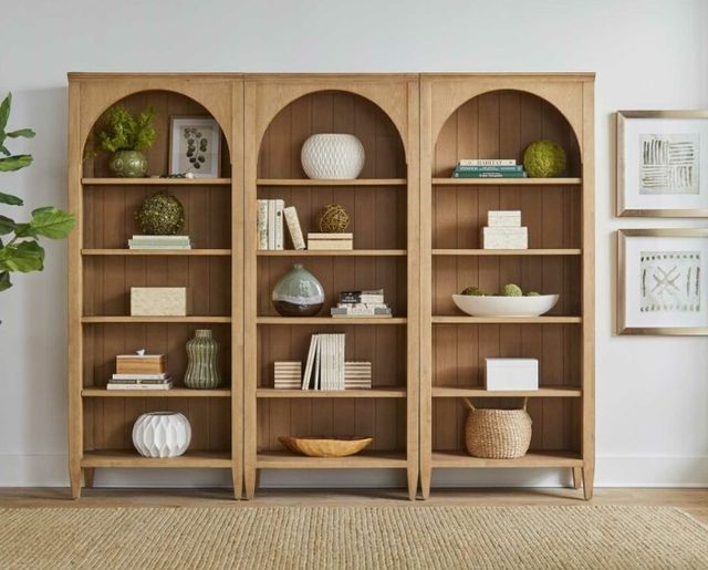 Martin Furniture Laurel 3-Piece Light Brown Open Bookcase-3