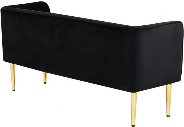 Meridian Furniture Audrey Black Velvet Accent Bench -2