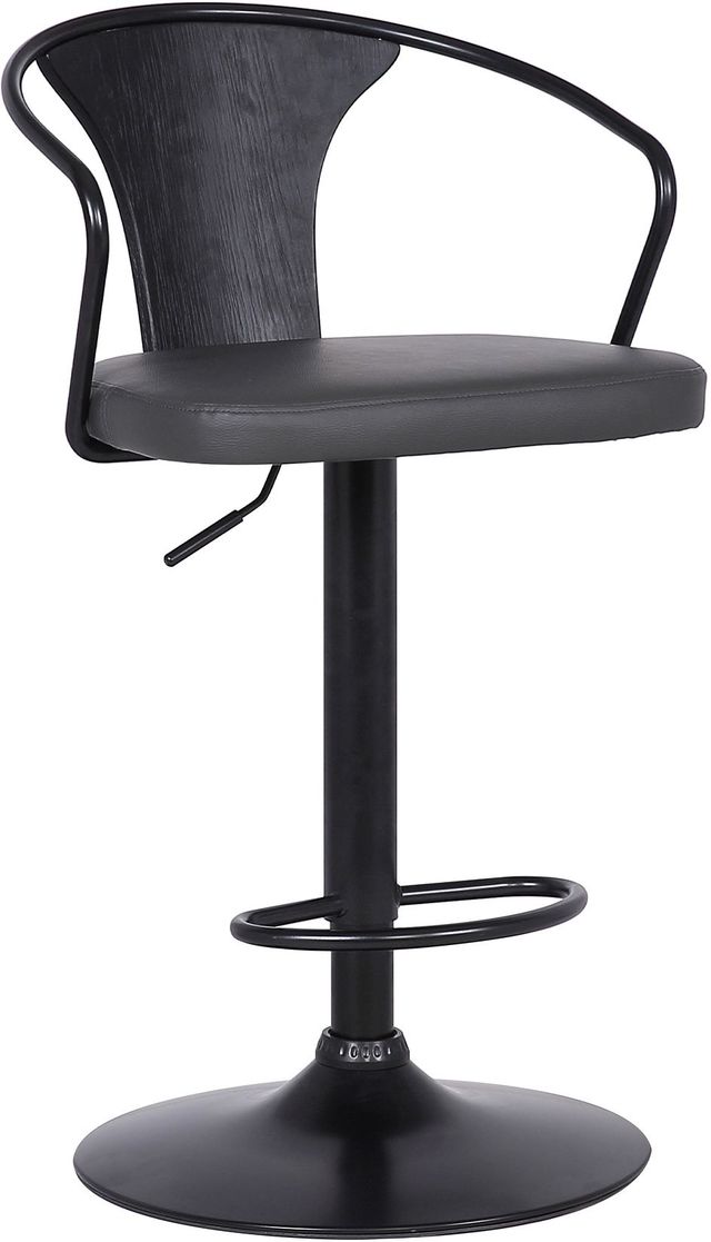 Armen Living Eagle Grey Adjustable Bar Stool-0