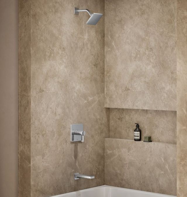 KOHLER® Parallel® Rite-Temp® Polished Chrome 1.75 GPM Bath and Shower Trim Kit-1