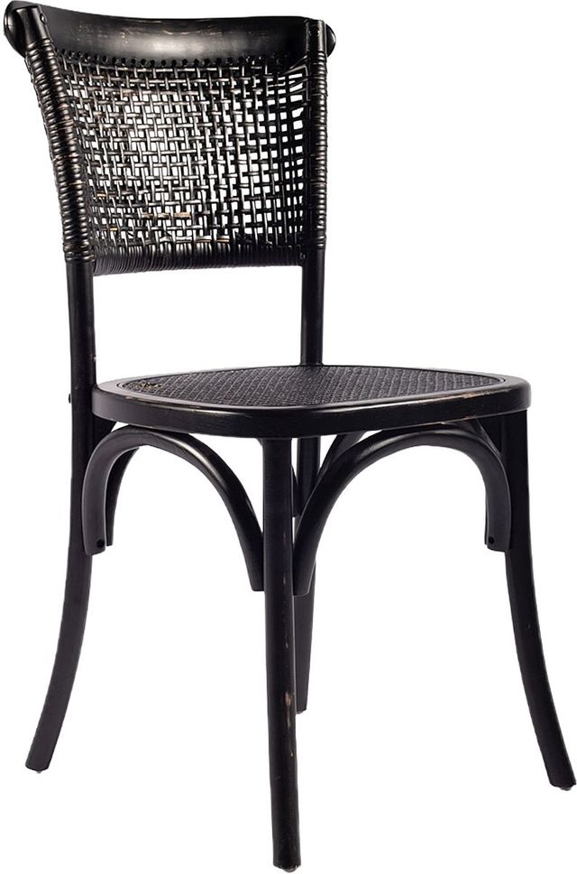 Moe's Home Collection Churchill 2-Piece Antique Black Dining Side Chair Set-0