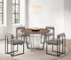 Armen Living Joana Walnut Dining Table with Black/Stainless Steel Base-5