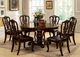 Furniture of America® Bellagio 7-Piece Brown Cherry Round Dining Table Set-1