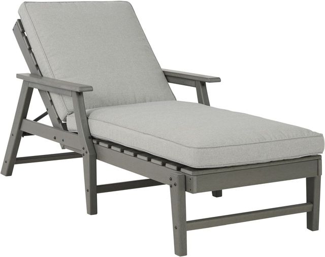 Signature Design by Ashley® Visola Gray Fabric/Polyethylene Outdoor Chaise Lounge-0