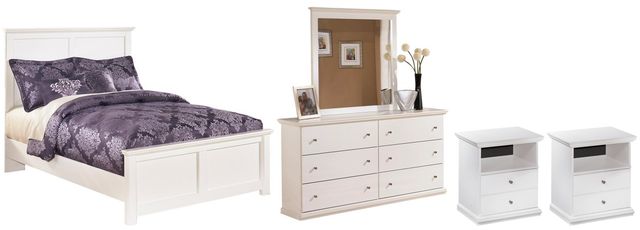 Signature Design by Ashley® Bostwick Shoals 5-Piece White Full Panel Bed Set-0