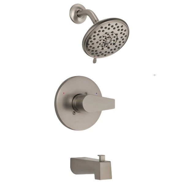 Peerless Xander® Brushed Nickel MultiChoice Tub Shower-0