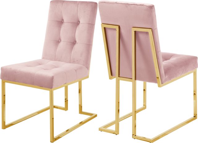 Meridian Furniture Pierre Pink Velvet Dining Chair-1