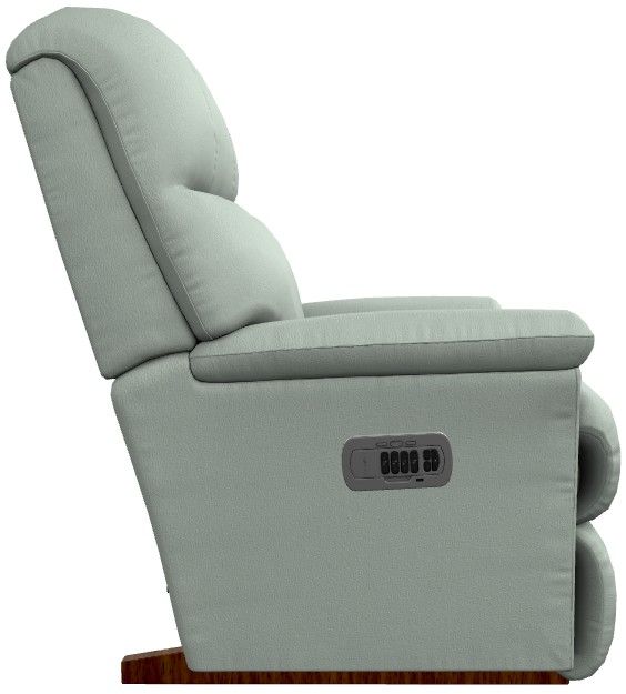 La-Z-Boy® Reed Seafoam Leather Power Rocking Recliner with Headrest and Lumbar-3