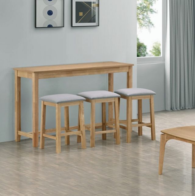 Winners Only® Uptown 4-Piece Natural Oak Counter Height Set-1