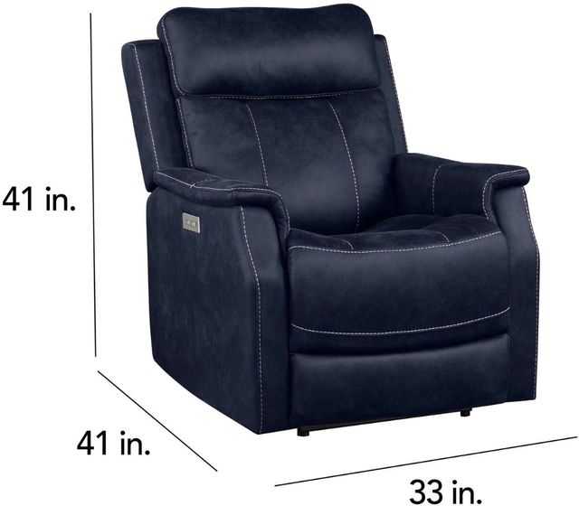 Steve Silver Co. Valencia Ocean Blue Dual Power Recliner-3