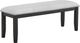 Crown Mark Vance Black/Light Gray Dining Bench-0