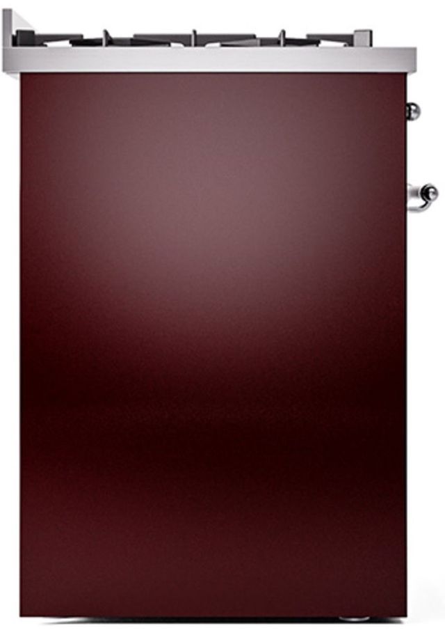 Ilve® Nostalgie II Series 30" Burgundy Pro Style Dual Fuel Range-3
