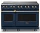 Viking® 5 Series 48" Slate Blue Pro Style Induction Range with Brushed Brass Trim-0
