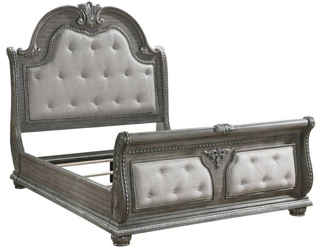 Homelegance® Bennington Gray Queen Sleigh Bed-0