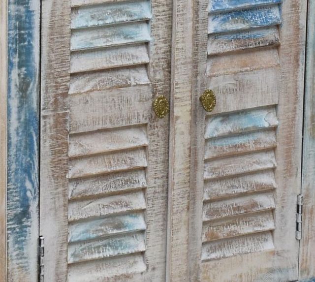 Jaipur Furniture Anika Group Teodor Coastal Blue Shutter Cabinet-1