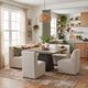 Elements International Jemma 6-Piece Gray Dining Set-0