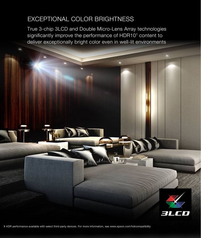Epson® QL7000 White 4K HDR Laser Projector-8