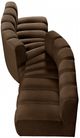 Meridian Furniture Arc 4-Piece Brown Velvet Sectional-2