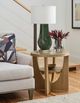 Hammary® Benefactor Glass Top Round End Table with Honeysuckle Base-1