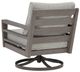 Signature Design by Ashley® Hillside Barn Brown/Gray Fabric/Wooden Outdoor Swivel Lounge-3